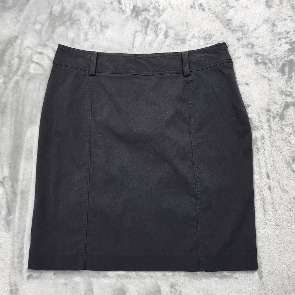 Vintage Mixit Skirt Womens 16 Black Pencil Twill Stretch Pockets Office Preppy